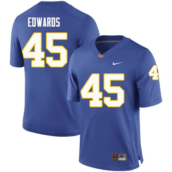 Men #45 Devon Edwards Pittsburgh Panthers College Football Jerseys Sale-Royal